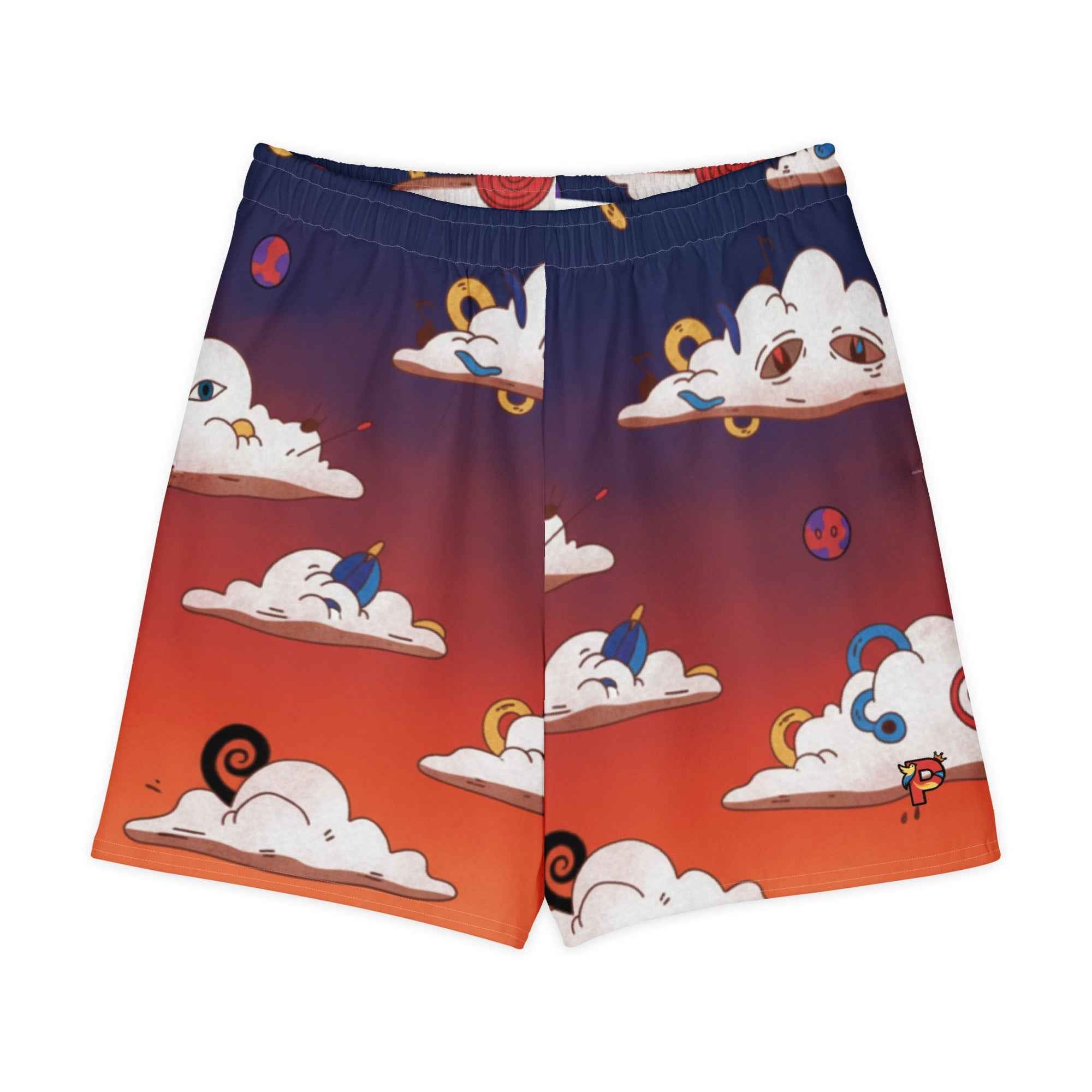 Cloudy Sky - Cotton Long Shorts