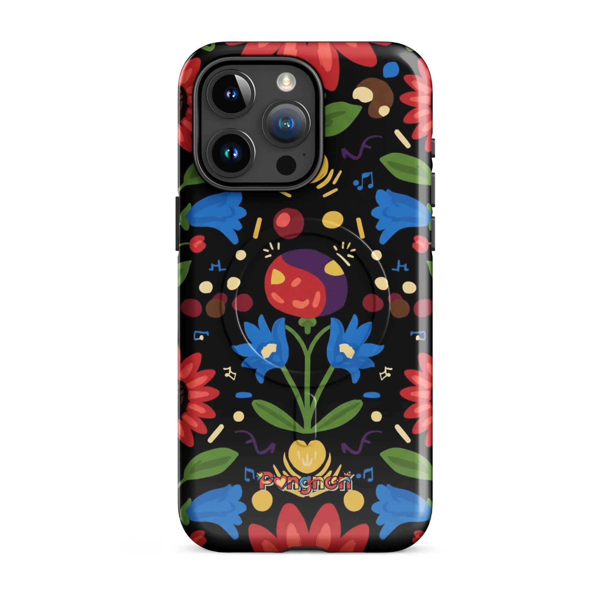 Dark Floral - MagSafe® tough case for iPhone®